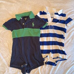 Ralph Lauren boys collared romper bundle 24M
